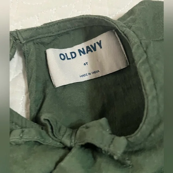 Old Navy Cute Forest Green Toddler Casual Dress Size 4T Fall Long Sleeve Girly - Picture 2 of 6